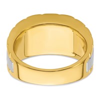 IBGoodman 14K Two Tone 1.38 Carat Lab Grown Diamond VS SI+ G+ Complete Polished Men's Ring view 5