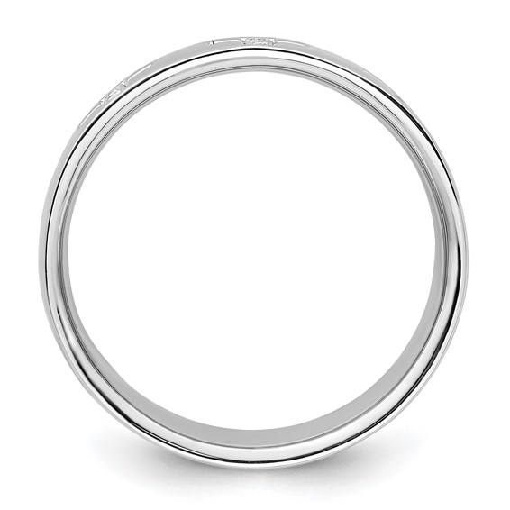 IBGoodman 14k White Gold 1/5 carat Lab Grown Diamond VS/SI+ G+ Complete Cross Men's Ring