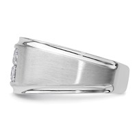 IBGoodman 14K White Gold 0.88 Carat Lab Grown Diamond VS SI+ G+ Complete Men's Ring view 3