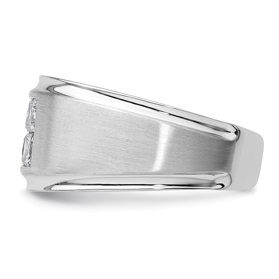 IBGoodman 14k White Gold 7/8 carat Lab Grown Diamond VS/SI+ G+ Complete Men's Ring