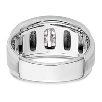 IBGoodman 14K White Gold 0.88 Carat Lab Grown Diamond VS SI+ G+ Complete Men's Ring view 5