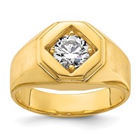 IBGoodman 14K Yellow Gold Polished and Satin Men's Ring Mounting view 1