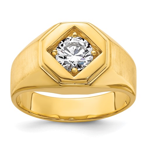 IBGoodman 14K Yellow Gold Polished and Satin Men's Ring Mounting