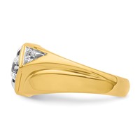 IBGoodman 14K Ring with White Rhodium 0.75 Carat Lab Grown Diamond VS SI+ G+ Complete Polished and Satin Men's view 3