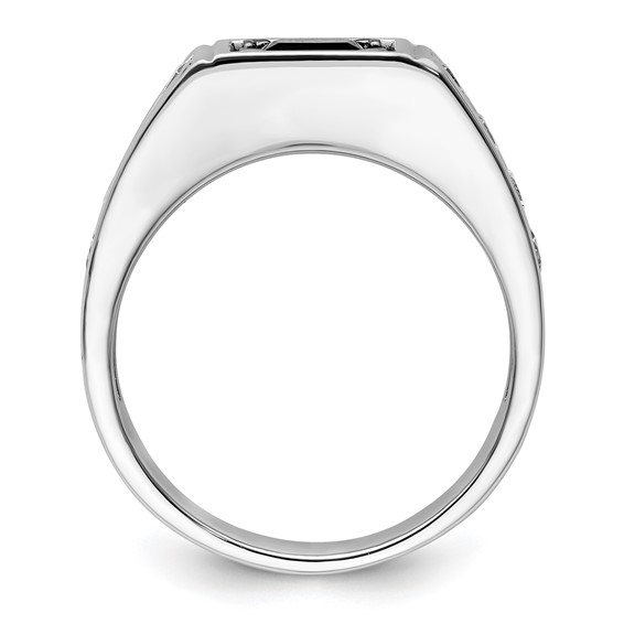 Gold IBGoodman Diamond and Onyx Mens Rings