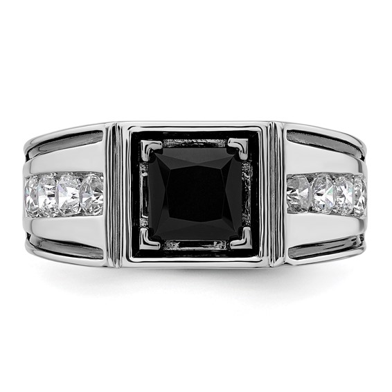 Gold IBGoodman Diamond and Onyx Mens Rings
