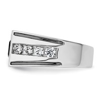 IBGoodman 14K White Gold Black Rhodium 1.33 Carat Lab Grown Diamond VS SI+ G+ and Onyx Complete Men's Ring view 3