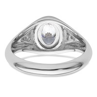 IBGoodman 14K White Gold 1 Carat Lab Grown Diamond VS SI+ G+ Oval Complete Men's Ring view 5
