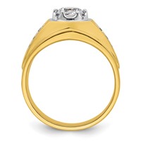 IBGoodman 14K Two Tone 1.20 Carat Lab Grown Diamond VS SI+ G+ Complete Polished Men's Ring view 2