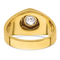 IBGoodman 14K Two Tone 1.20 Carat Lab Grown Diamond VS SI+ G+ Complete Polished Men's Ring view 5