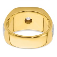 IBGoodman 14K Two-tone 0.75 Carat Lab Grown Diamond VS SI+ G+ Complete Polished and Satin Men's Ring view 5