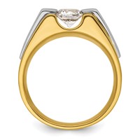 IBGoodman 14K Two-Tone Polished and Satin Men's Ring Mounting view 2