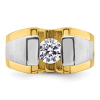 IBGoodman 14K Two-Tone Polished and Satin Men's Ring Mounting view 4