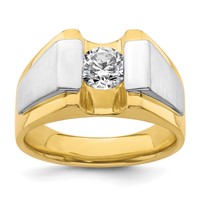 IBGoodman 14K Two-Tone Polished and Satin Men's Ring Mounting view 1