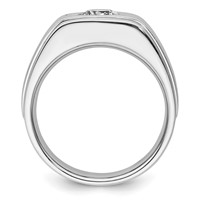 IBGoodman 14K White Gold with Black Rhodium Satin Men's Ring Mounting view 2