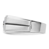 IBGoodman 14K White Gold with Black Rhodium Satin Men's Ring Mounting view 3