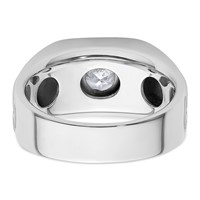 IBGoodman 14K White Gold with Black Rhodium Satin Men's Ring Mounting view 5