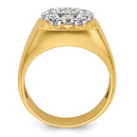IBGoodman 14K Two-Tone 1.38 Carat Lab Grown Diamond VS SI+ G+ Complete Men's Cluster Ring view 2