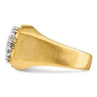 IBGoodman 14K Two-Tone 1.38 Carat Lab Grown Diamond VS SI+ G+ Complete Men's Cluster Ring view 3