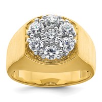 IBGoodman 14K Two-Tone 1.38 Carat Lab Grown Diamond VS SI+ G+ Complete Men's Cluster Ring view 1
