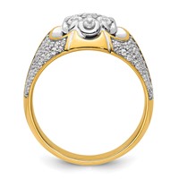 IBGoodman 14K Two-Tone 1.25 Carat Lab Grown Diamond VS SI+ G+ Complete Men's Cluster Ring view 2