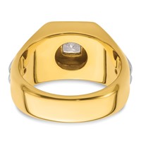 IBGoodman 14K Two-tone 1 Carat Lab Grown Diamond VS SI+ G+ Complete Polished Men's Ring view 5