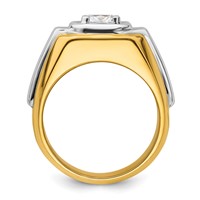 IBGoodman 14K Two-tone 1.50 Carat Lab Grown Diamond VS SI+ G+ Complete Polished Men's Ring view 2