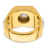 IBGoodman 14K Two-tone 1.50 Carat Lab Grown Diamond VS SI+ G+ Complete Polished Men's Ring view 5