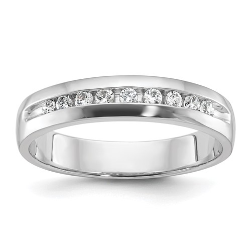 IBGoodman 14K White Gold 0.25 Carat Lab Grown Diamond VS SI+ G+ Nine Stone Complete Polished Men's Ring