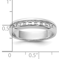 IBGoodman 14K White Gold Polished Nine Stone Men's Ring Mounting view 3