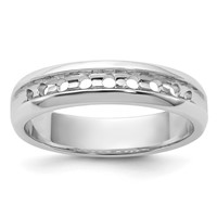 IBGoodman 14K White Gold Polished Nine Stone Men's Ring Mounting view 1