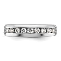 IBGoodman 14K White Gold 0.50 Carat Lab Grown Diamond VS SI+ G+ Nine Stone Complete Polished Men's Ring view 4