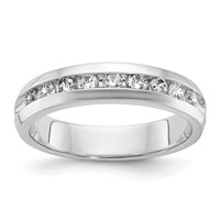 IBGoodman 14K White Gold 0.50 Carat Lab Grown Diamond VS SI+ G+ Nine Stone Complete Polished Men's Ring view 1