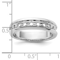 IBGoodman 14K White Gold Polished Nine Stone Men's Ring Mounting view 3