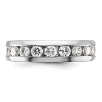IBGoodman 14K White Gold 1 Carat Lab Grown Diamond VS SI+ G+ Nine Stone Complete Polished Men's Ring view 4