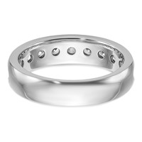 IBGoodman 14K White Gold 1 Carat Lab Grown Diamond VS SI+ G+ Nine Stone Complete Polished Men's Ring view 5