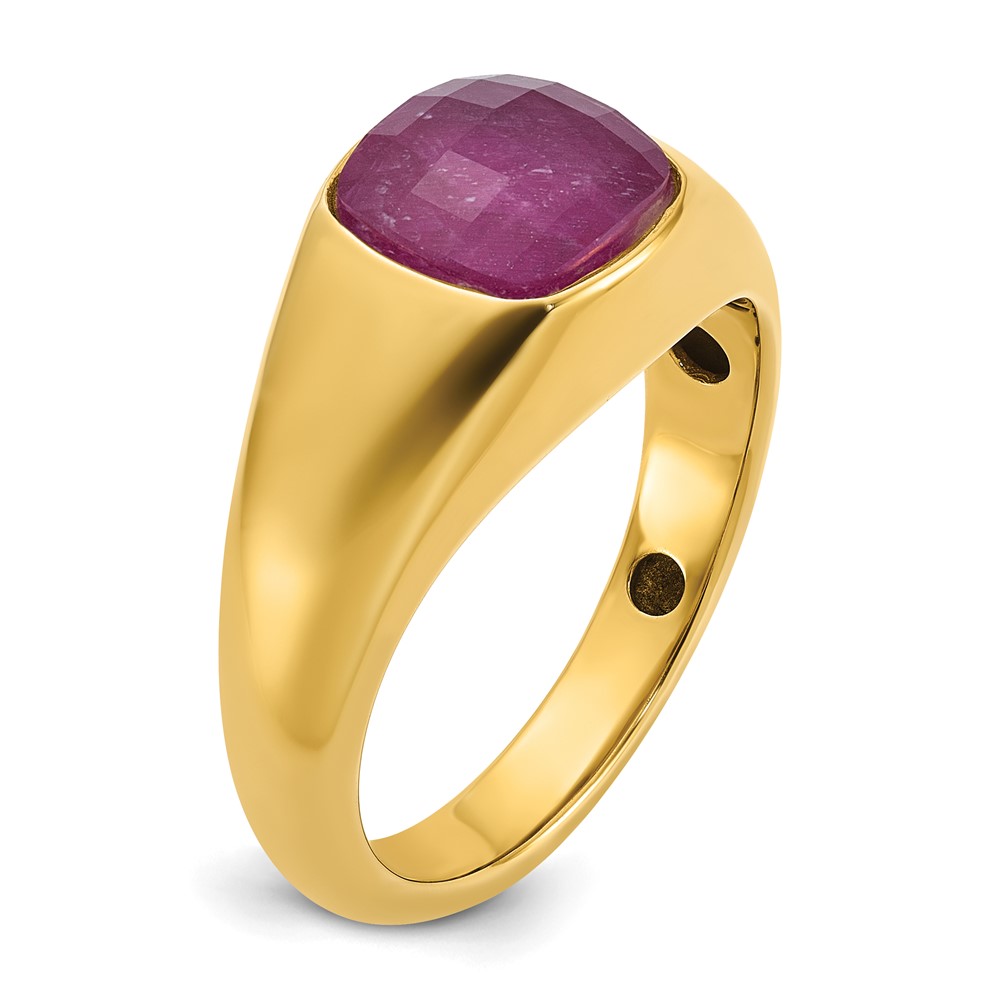 10k IBGoodman Men's Ruby Doublet Stone Complete Ring (B52130-0YCR)