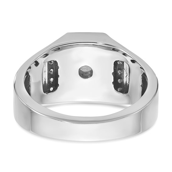 10k White Gold IBGoodman Sapphire Doublet/Diamond Complete Ring