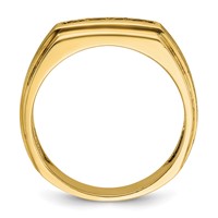 IBGoodman 14K Yellow Gold 0.25 Carat Lab Grown Diamond VS SI+ G+ Complete Polished and Satin Five Stone Men's Ring view 2