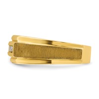 IBGoodman 14K Yellow Gold 0.25 Carat Lab Grown Diamond VS SI+ G+ Complete Polished and Satin Five Stone Men's Ring view 3