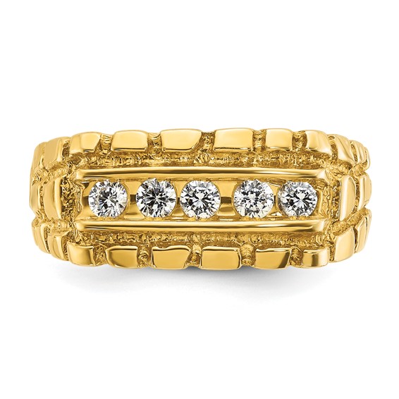 IB Goodman 14k Mens 1/3 carat Diamond Nugget Complete Ring