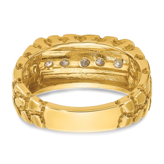 IB Goodman 14k Mens 1/3 carat Diamond Nugget Complete Ring