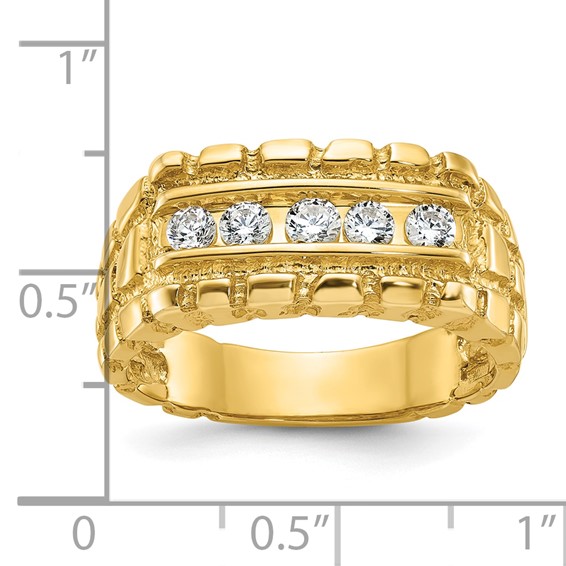 IB Goodman 14k Mens 1/3 carat Diamond Nugget Complete Ring