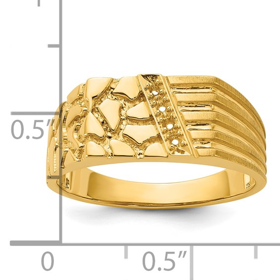 IB Goodman 14k Mens Diamond Nugget Ring Mounting