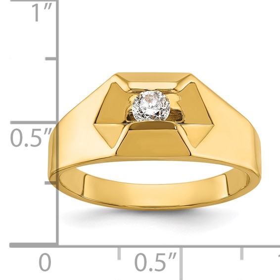 IB Goodman 14k Mens Polished 1/4 Carat AA Diamond Ring