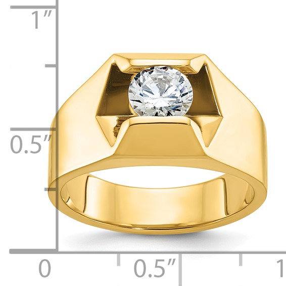 IBGoodman 14k 1 carat Lab Grown Diamond VS/SI+ G+ Complete Men's Ring