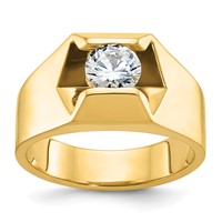 IBGoodman 14K Yellow Gold 1 Carat Lab Grown Diamond VS SI+ G+ Complete Men's Ring view 1