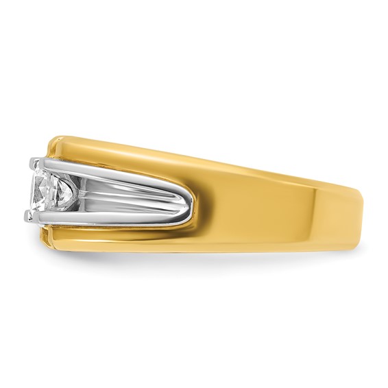 IB Goodman 14k Two-tone Mens 1/2 carat Diamond Complete Ring