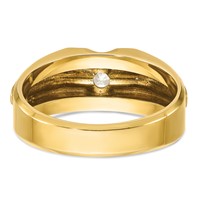 IBGoodman 14K Two-tone 0.50 Carat Lab Grown Diamond VS SI+ G+ Complete Polished and Satin Men's Ring view 5