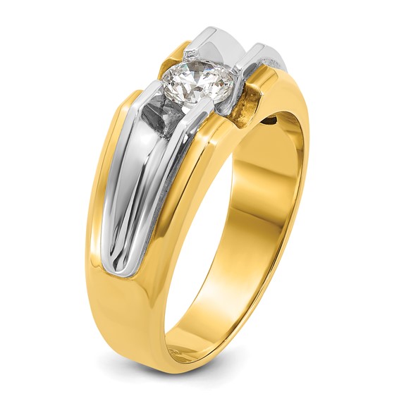 IB Goodman 14k Two-tone Mens 1/2 carat Diamond Complete Ring